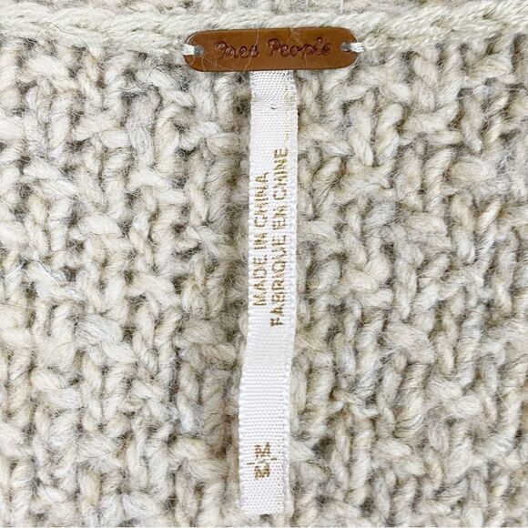 Free People | Tan Napoli Knit Duster Sweater Vest Cardigan Size Medium - Picture 8 of 10